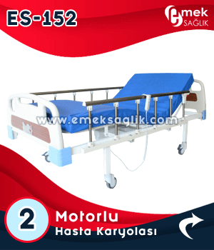 2 motorlu ABS başlıklı hasta yatağı