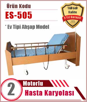 Ev Tipi Ahşap Hasta Karyolası