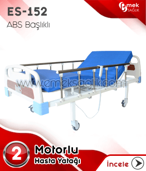 2 motorlu ABS başlıklı hasta yatağı