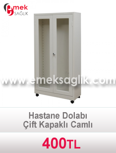 Hastane Dolabı Çift Kapılı